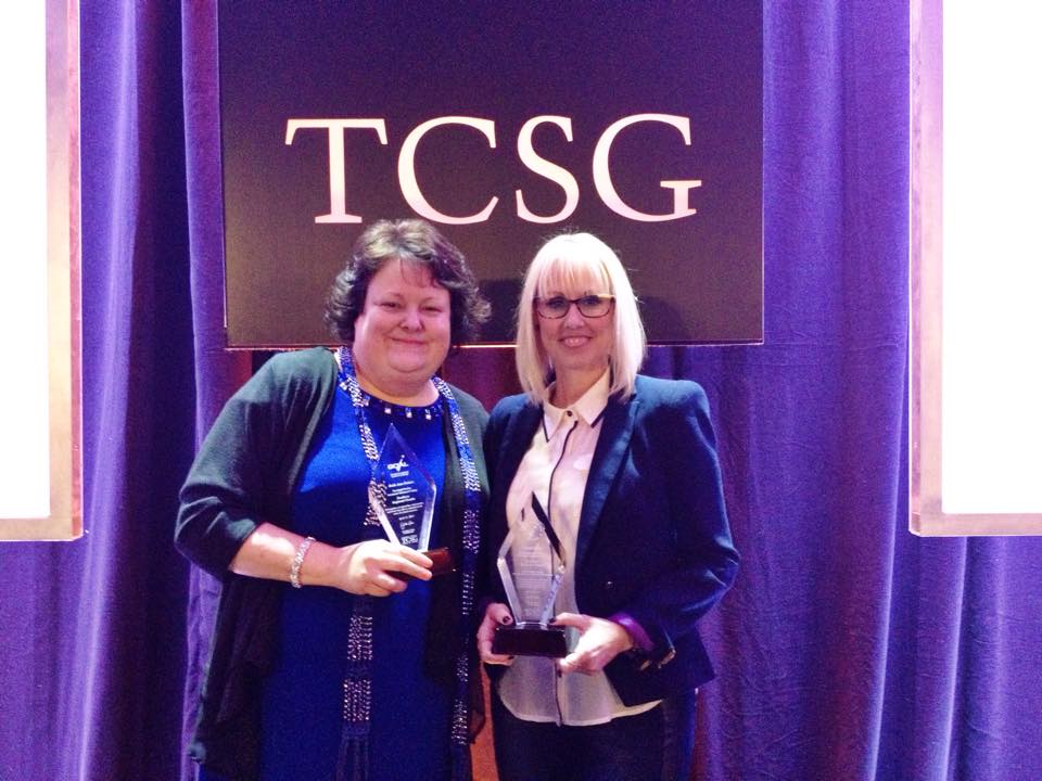 Ruth Ann Dutton and Sarah Hunt were honored for excellence with TCSG in 2015