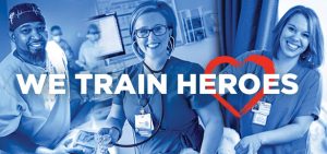 We Train Heroes three health care students