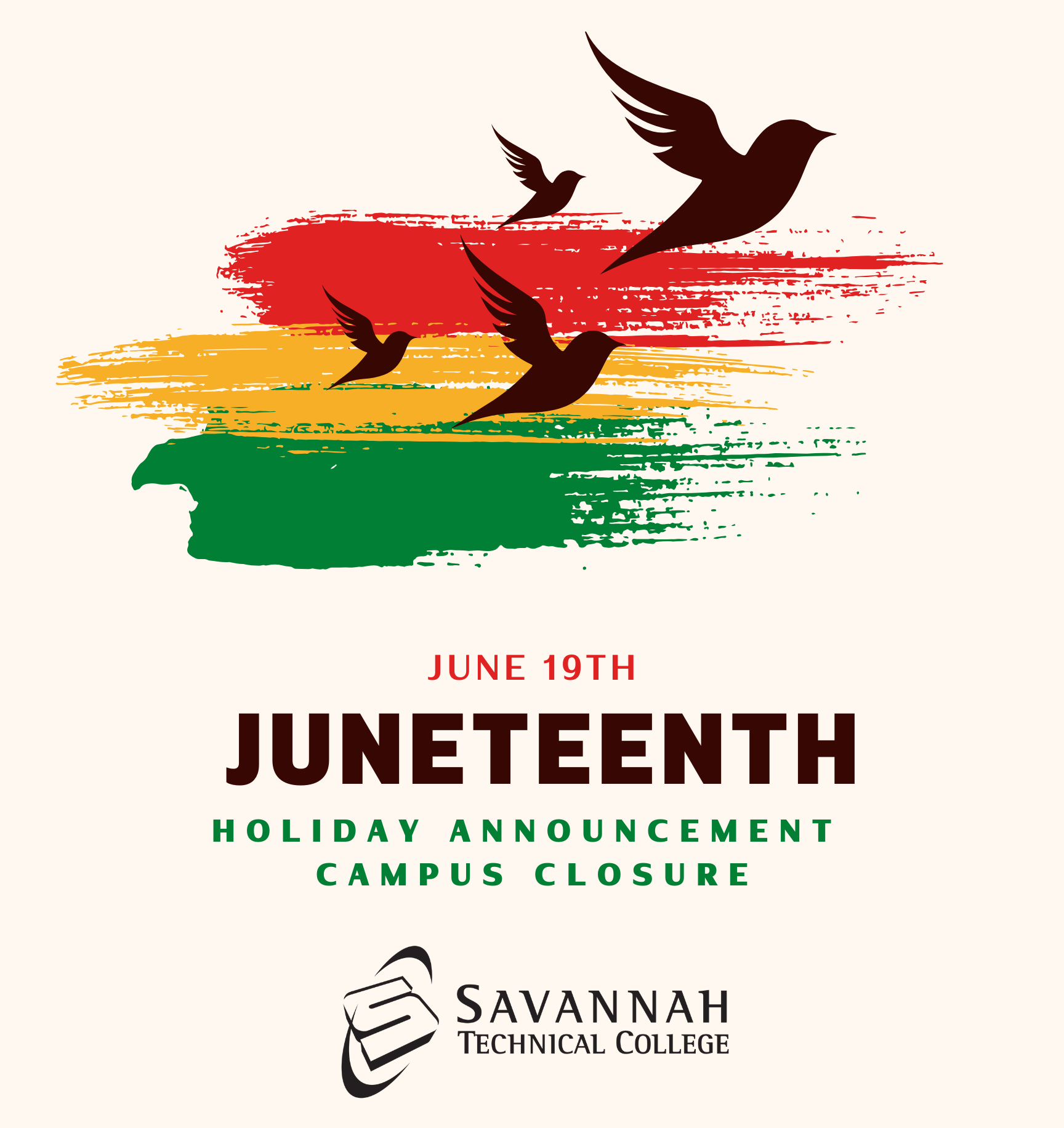Red-Yellow-and-Green-Hand-drawn-Juneteenth-Poster