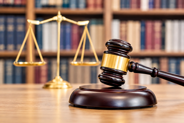 Legal_Studies gavel and scales of justice in front of law books