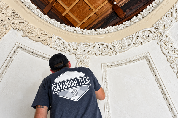 Historic_Preservation_Restoration Historic Preservation student working on the Green-Meldrim House in Savannah Georgia