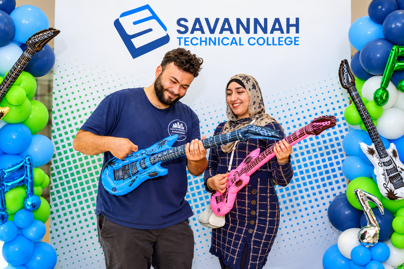 Savannah Tech Balloon Jam Savannah tech students enjoying the rock n rollment event