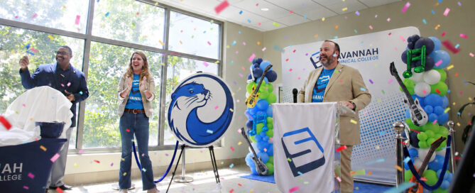 Crowd Celebrates Mascot Reveal